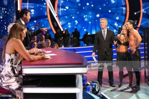 VanZant and Ballas receiving judges critiques after their performance in Week 3. (Photo Credit: Getty Images)